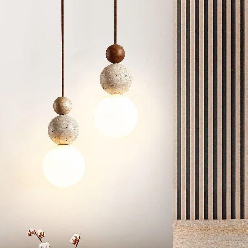 Pendant light Travertine – High-quality, warm living room lighting in a natural style | Kalsten