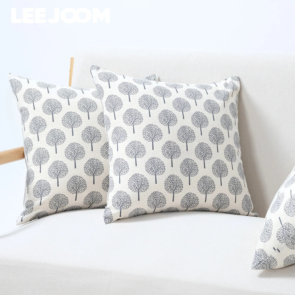 Luxe Seraphine Cushion Cover - Linen Cushion Cover with Refined Textile Print Kalsten