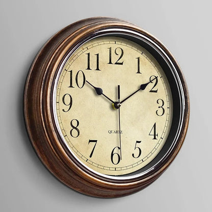 BowLift | HoutTijd Classic Wall Clock – Stylish wooden second hand clock with silent movement