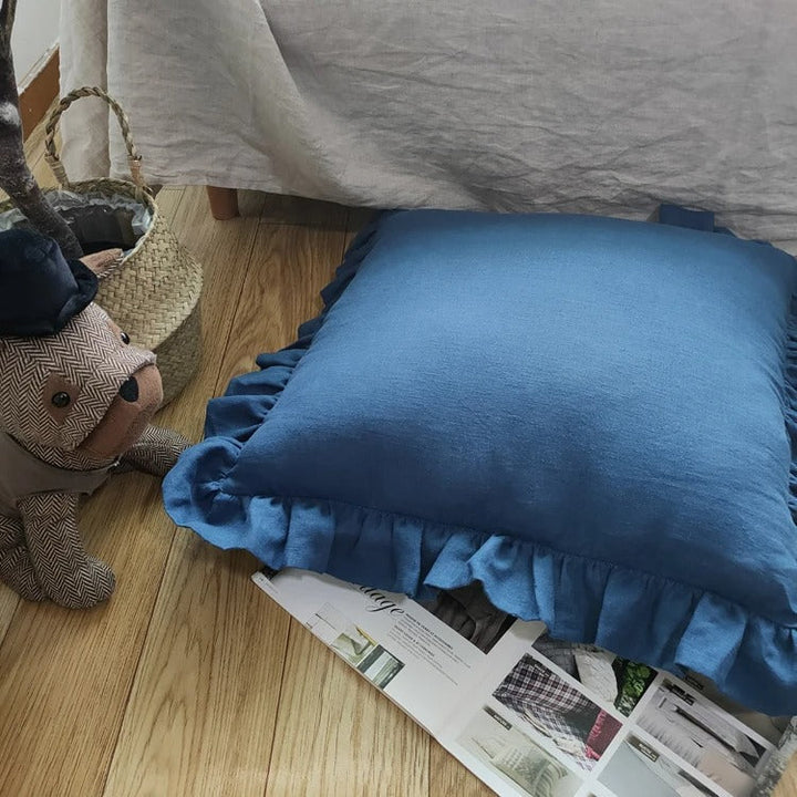 Elegant Linen Cushion Cover - with Ruffles for Ultimate Comfort Kalsten