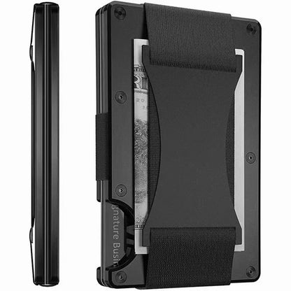 BowLift | Titanium Matte Cobalt Card Holder – Slim & Stylish RFID Wallet for Men & Women