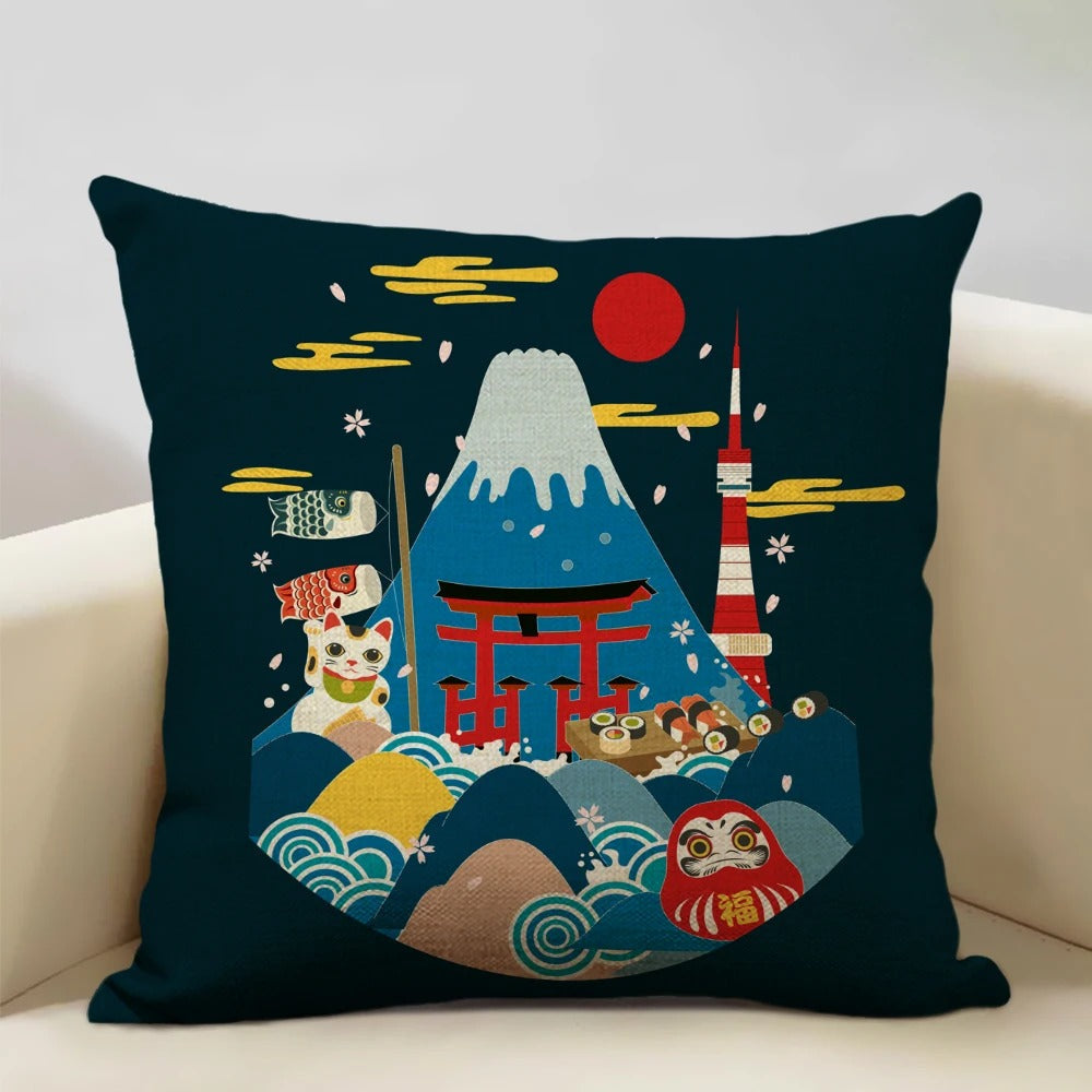 BeauRêve Cushion Cover with Mount Fuji - Japanese Style for Any Space Kalsten