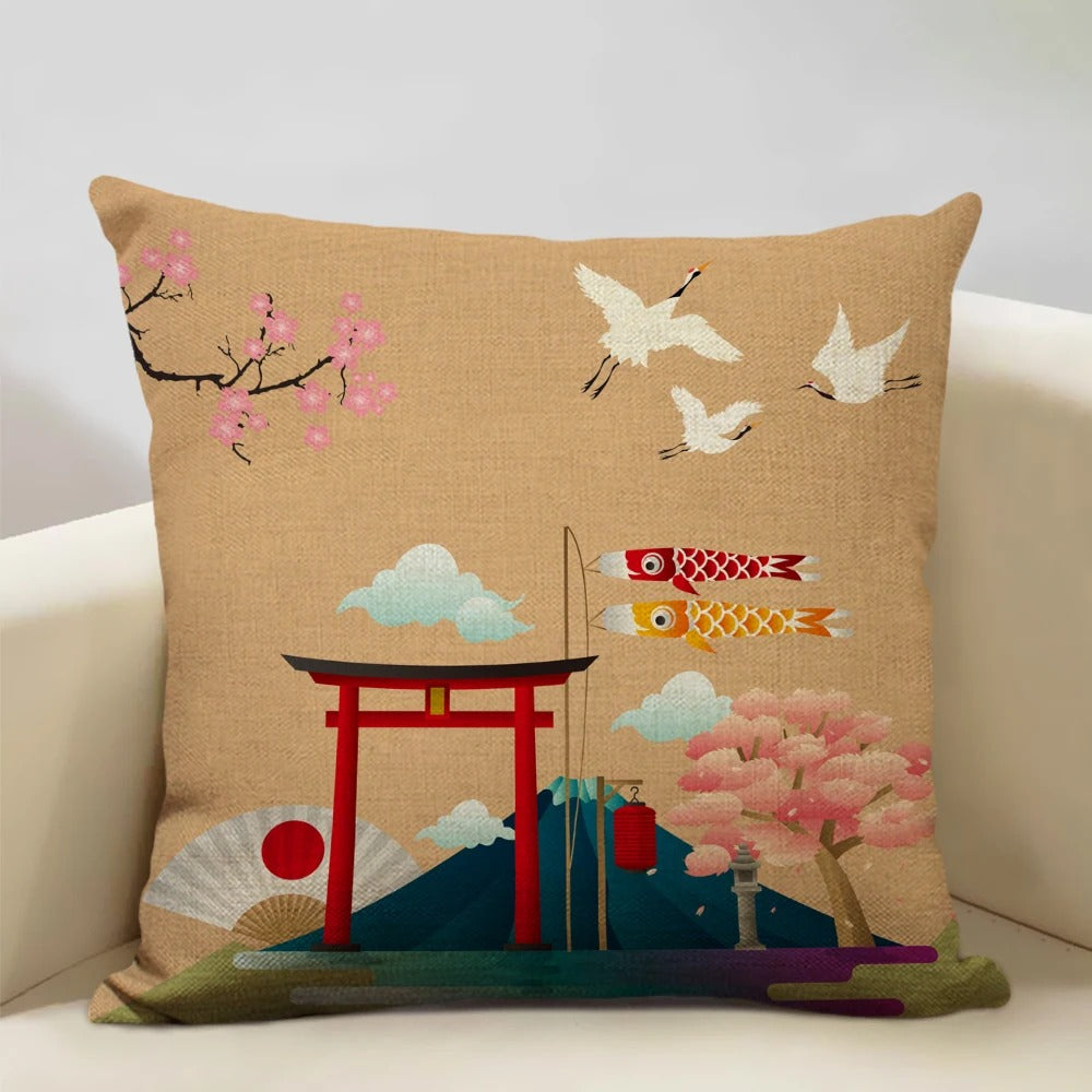 BeauRêve Cushion Cover with Mount Fuji - Japanese Style for Any Space Kalsten