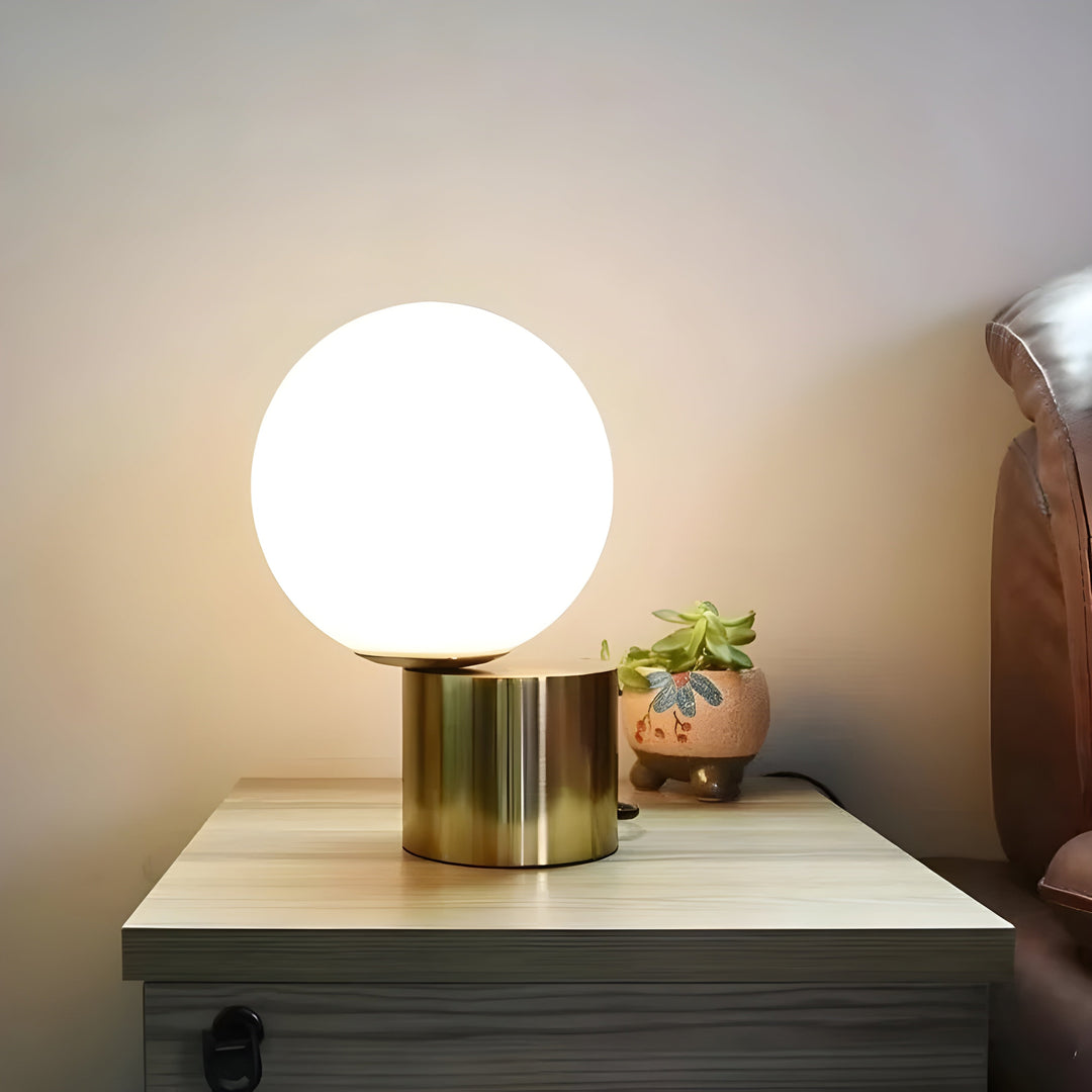 GlowSphere Light – Modern Glass Ball Table Lamp | Kalsten