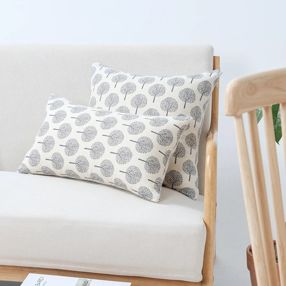 Luxe Seraphine Cushion Cover - Linen Cushion Cover with Refined Textile Print Kalsten