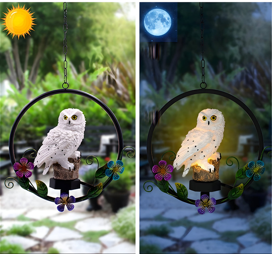 LumiOwl Light - Solar-powered Hanging Owl Light | Kalsten