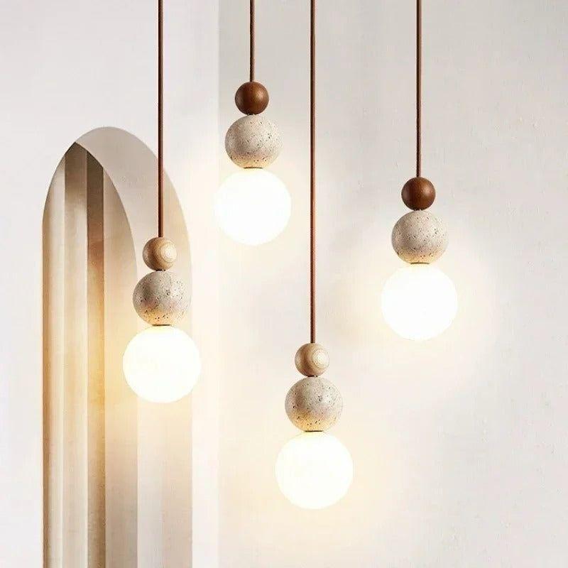 Pendant light Travertine – High-quality, warm living room lighting in a natural style | Kalsten