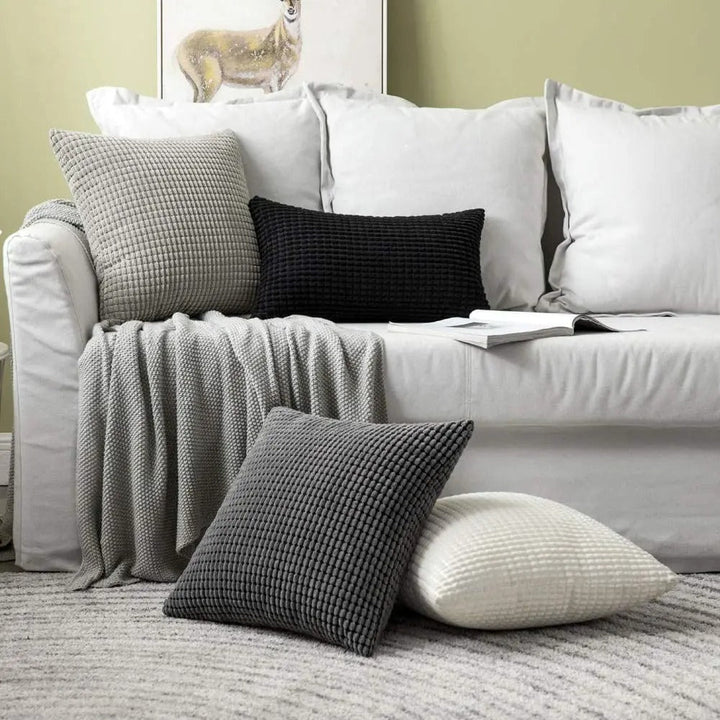 Luxury Plushhome Cushion Cover - with Playful Corn Kernel Design Kalsten
