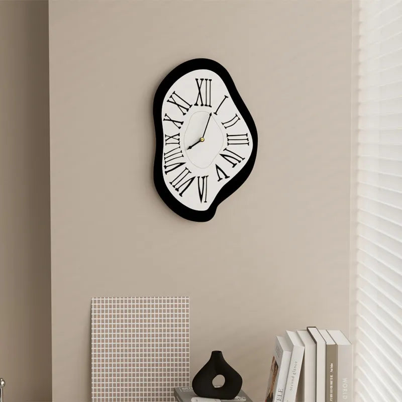Surrealistic Black Wall Clock: Artistic & Stylish Kalsten