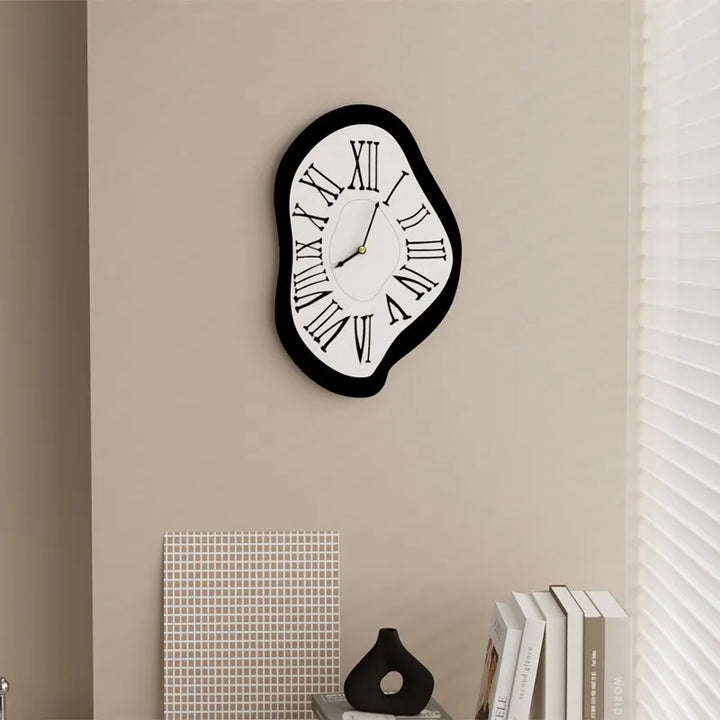 Surrealistic Black Wall Clock: Artistic & Stylish Kalsten
