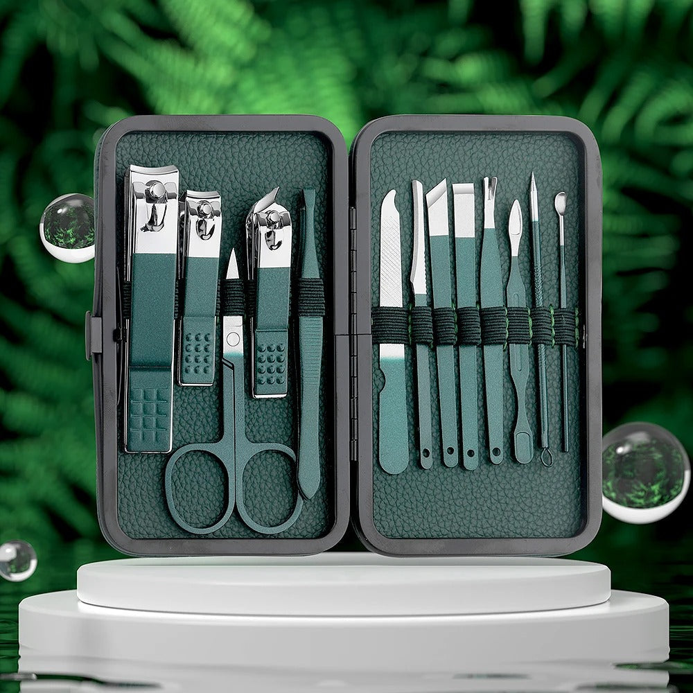 Kalsten | Stainless Steel Grooming Set | 7, 15, or 24-Piece Kits for Manicures & Pedicures at Home or Travel