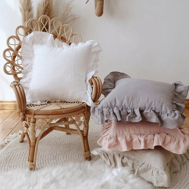 Elegant Linen Cushion Cover - with Ruffles for Ultimate Comfort Kalsten