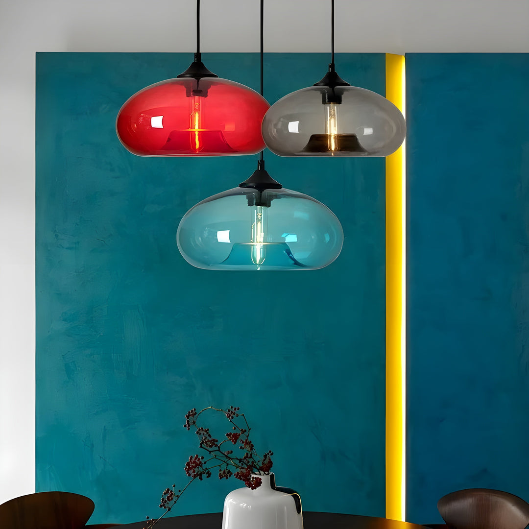 Colorful glass pendant light – Modern Nordic lighting for cozy spaces | Kalsten