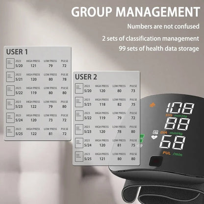 Skanto | Wrist Blood Pressure Monitor – Electronic Portable Sphygmomanometer with Voice Alert