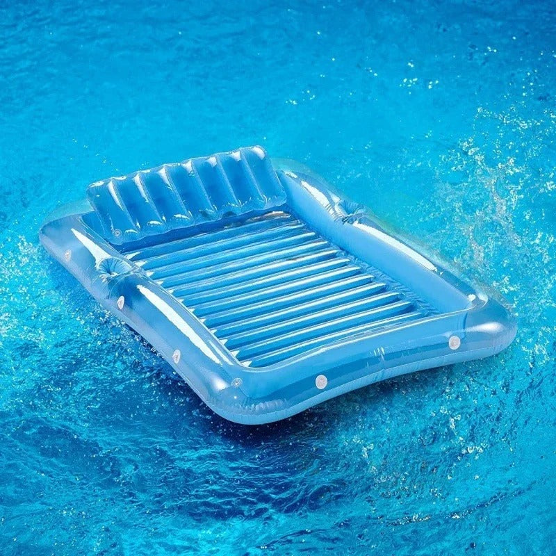 Inflatable Lounger with Headrest and Cup Holders | Kalsten
