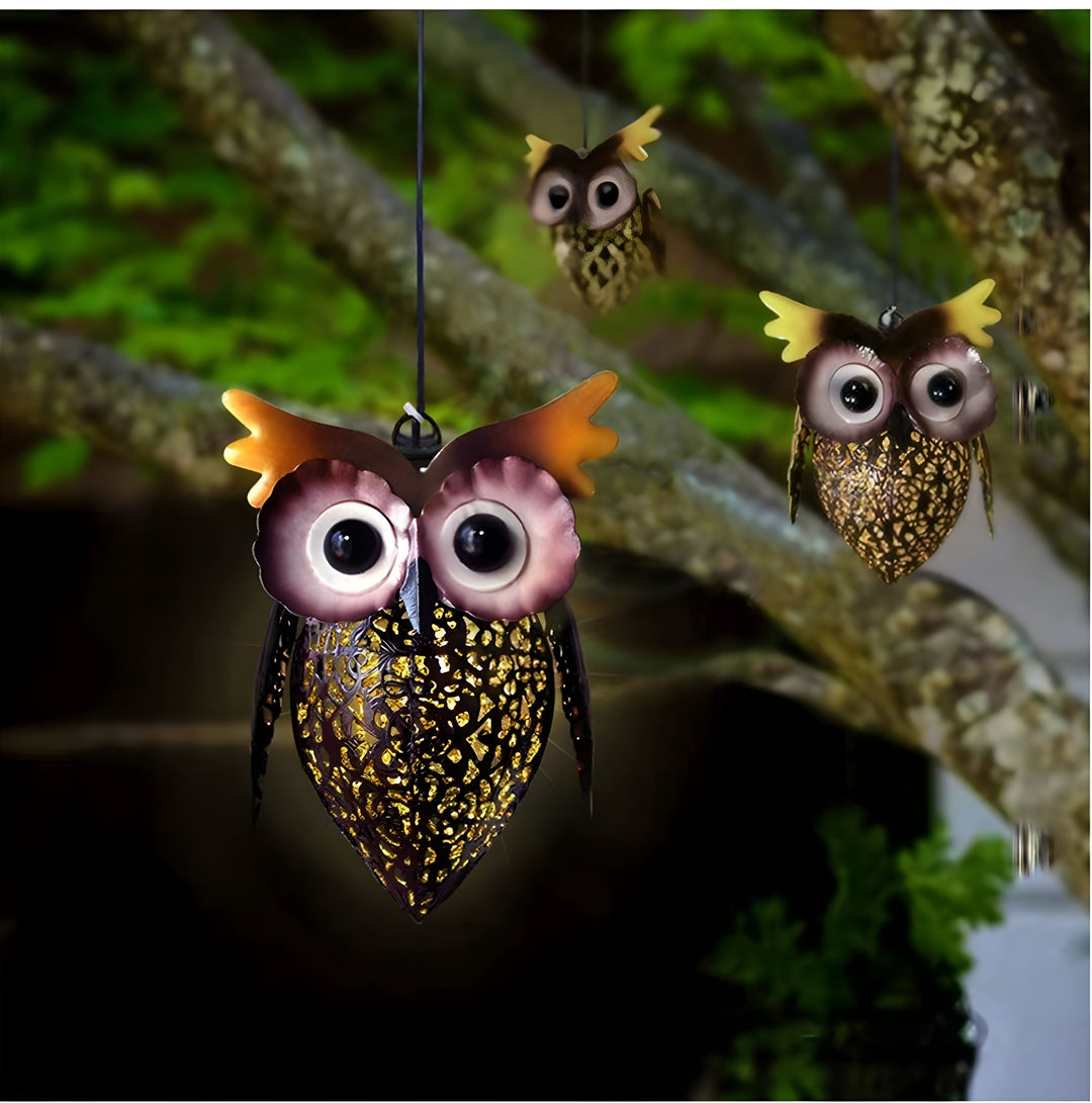 LumiOwl Light - Solar-powered Hanging Owl Light | Kalsten