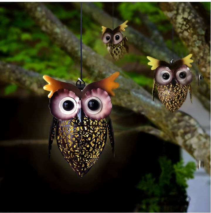 LumiOwl Light - Solar-powered Hanging Owl Light | Kalsten
