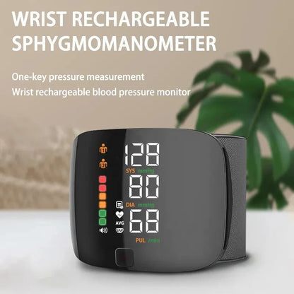 Skanto | Wrist Blood Pressure Monitor – Electronic Portable Sphygmomanometer with Voice Alert