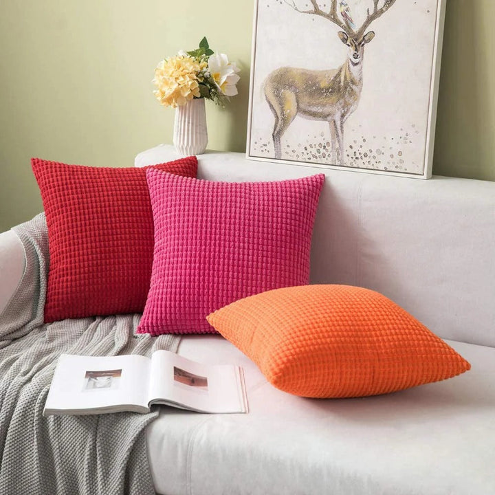 Luxury Plushhome Cushion Cover - with Playful Corn Kernel Design Kalsten
