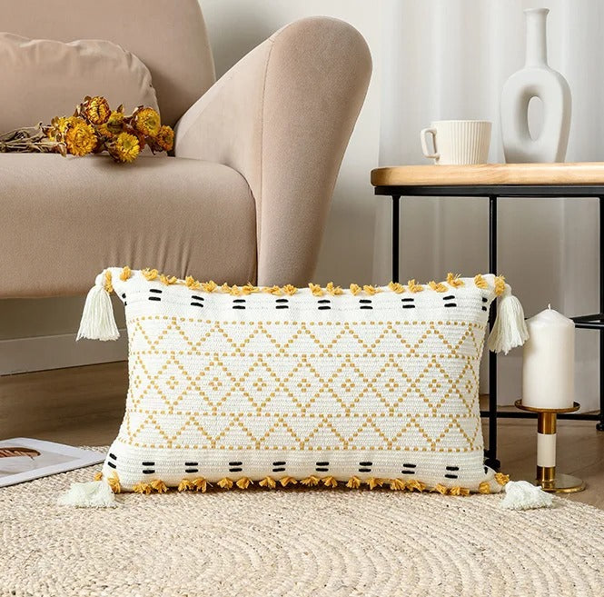 Bohemian SatinCiel Pillowcase - Luxury Pillowcase with Tufted Design for Any Interior Kalsten