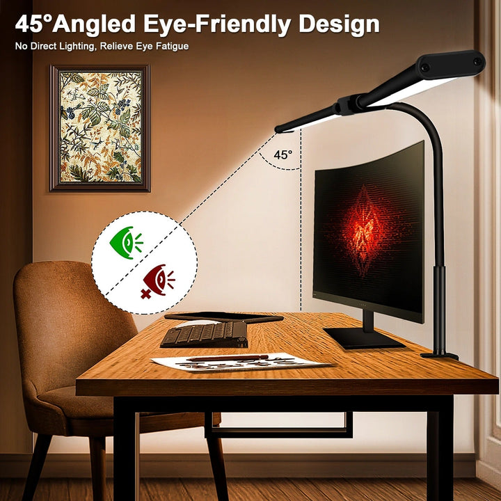 Double-Head LED Desk Lamp for Work & Study