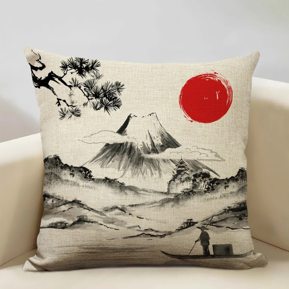 BeauRêve Cushion Cover with Mount Fuji - Japanese Style for Any Space Kalsten