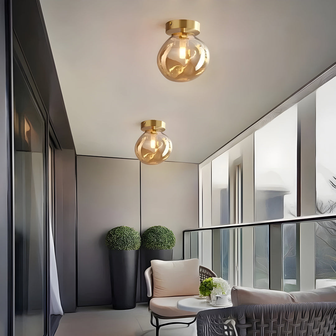 LustroCeil Light - Minimalist Glass Ceiling Light | Kalsten