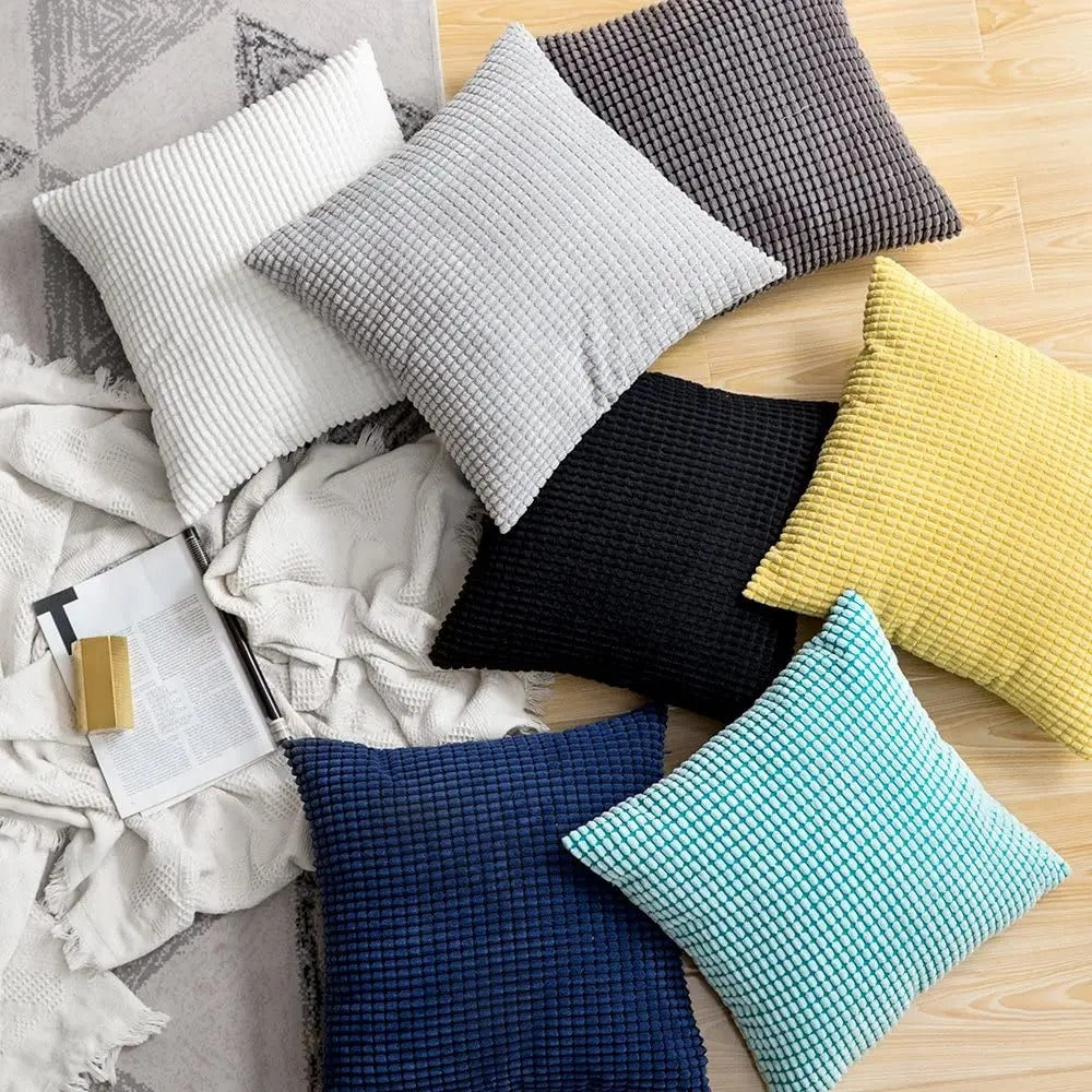 Luxury Plushhome Cushion Cover - with Playful Corn Kernel Design Kalsten