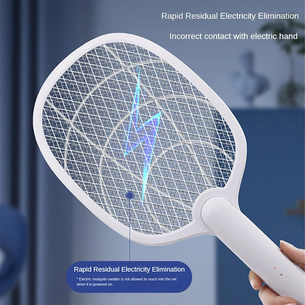 Rechargeable 2-in-1 Electric Fly Swatter and Insect Destroyer – 2500V Without Chemicals | Kalsten