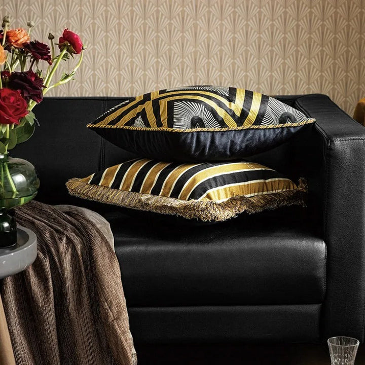 Luxury Gold Pillow Case with Bee Print for Elegant Interiors Kalsten