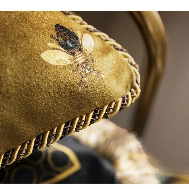 Luxury Gold Pillow Case with Bee Print for Elegant Interiors Kalsten
