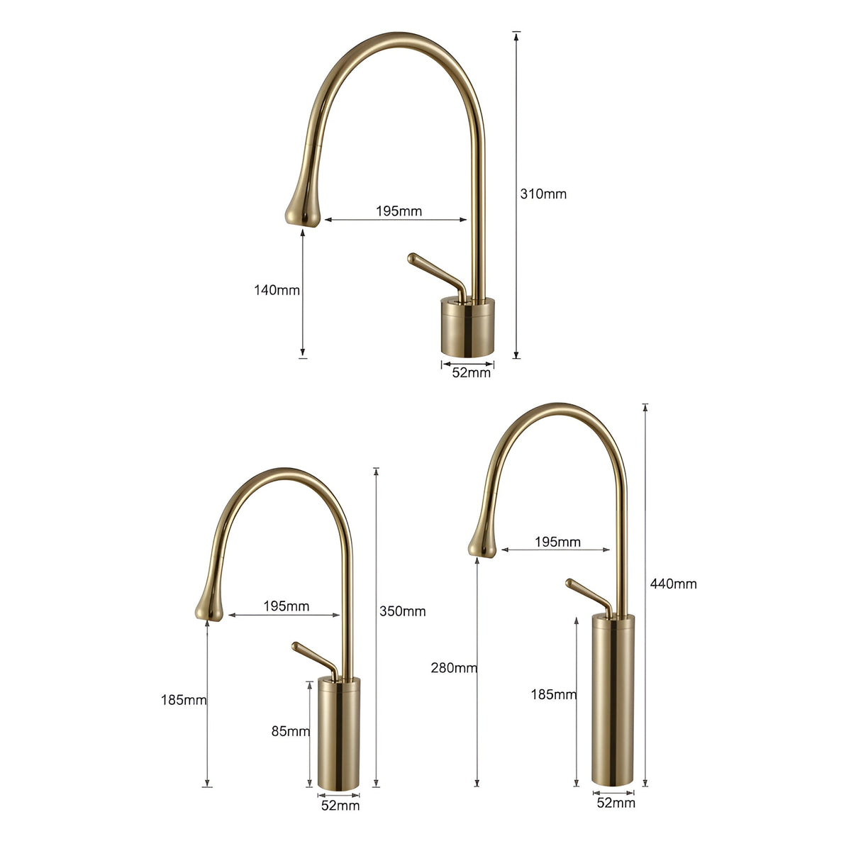 Basin mixer tap in a brushed look – Basin mixer tap, hot-cold mixer, brass tap for residential use | Karnz