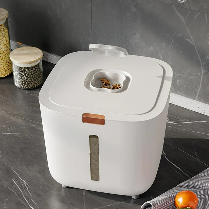 StockClick – Airtight dispenser box with measuring cup for rice and grains (5 or 10 kg) | Kalsten