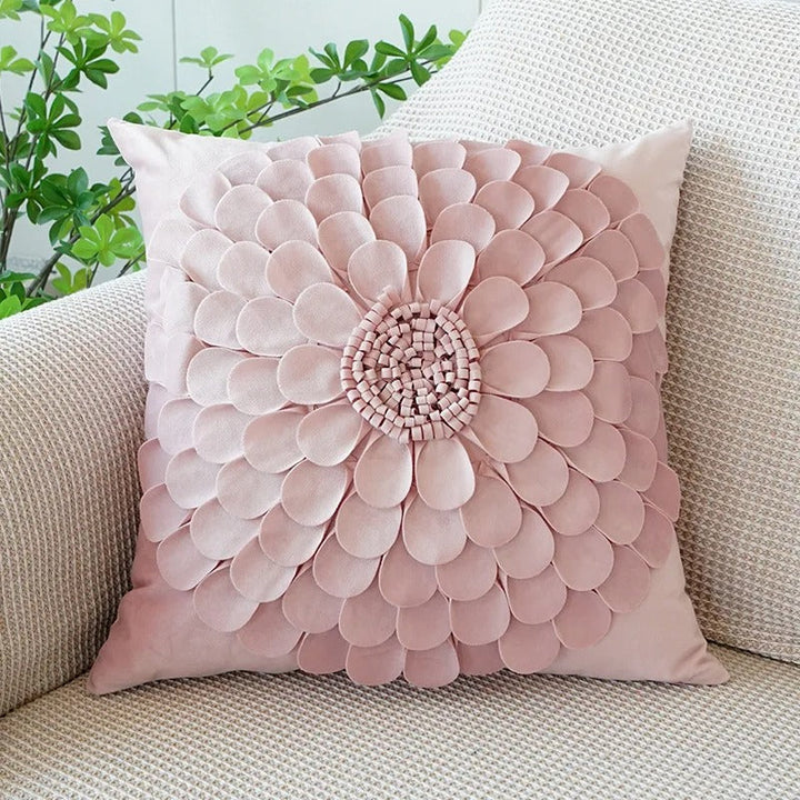 VelourVista Cushion Cover - Cute Pink Rabbit Pillow for an Enchanting Interior Kalsten