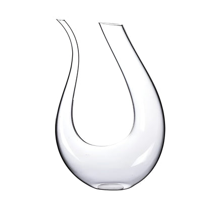Wine decanter with aerator - hand-blown and stylish - 1500 ml for bar and home - lead-free glass