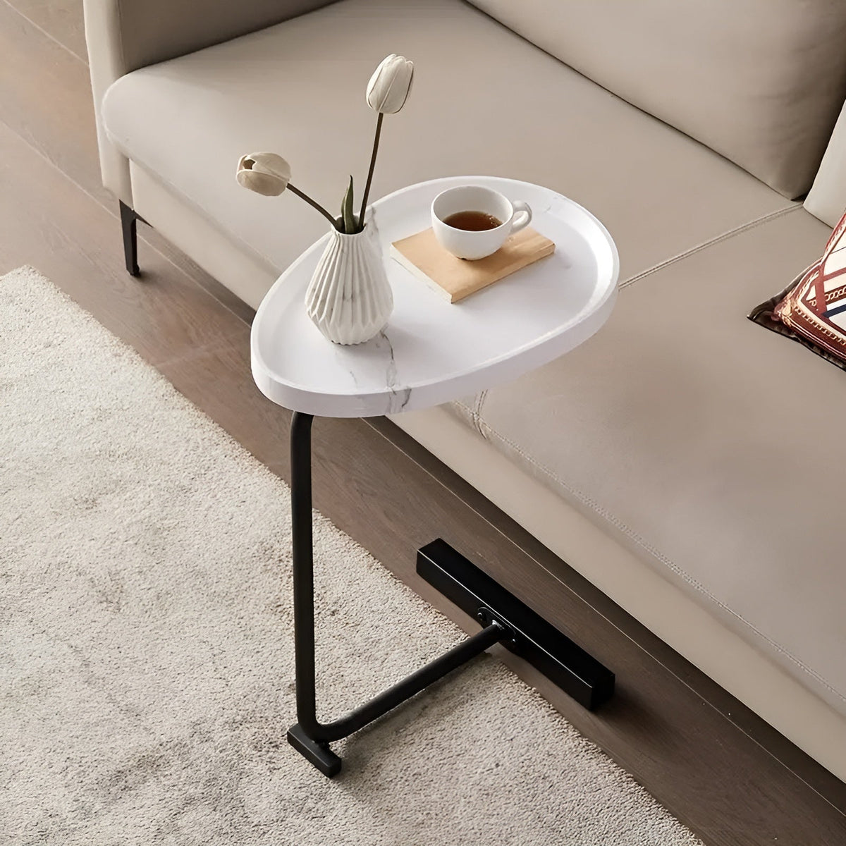 Small Rolling Coffee Table – Stylish & Versatile | Compact for Home, Hotel or Guest Room | Skanto