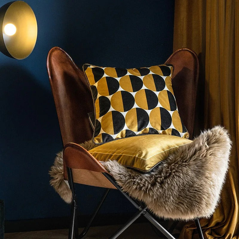 Luxury Gold Pillow Case with Bee Print for Elegant Interiors Kalsten