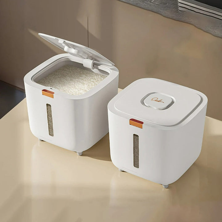 StockClick – Airtight dispenser box with measuring cup for rice and grains (5 or 10 kg) | Kalsten