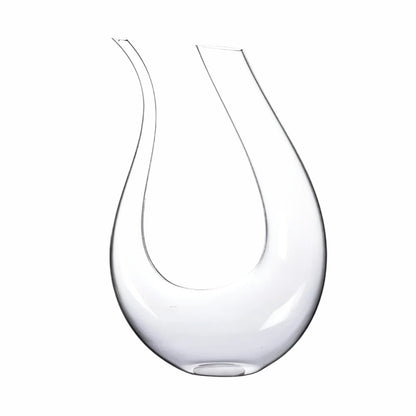Wine decanter with aerator - hand-blown and stylish - 1500 ml for bar and home - lead-free glass