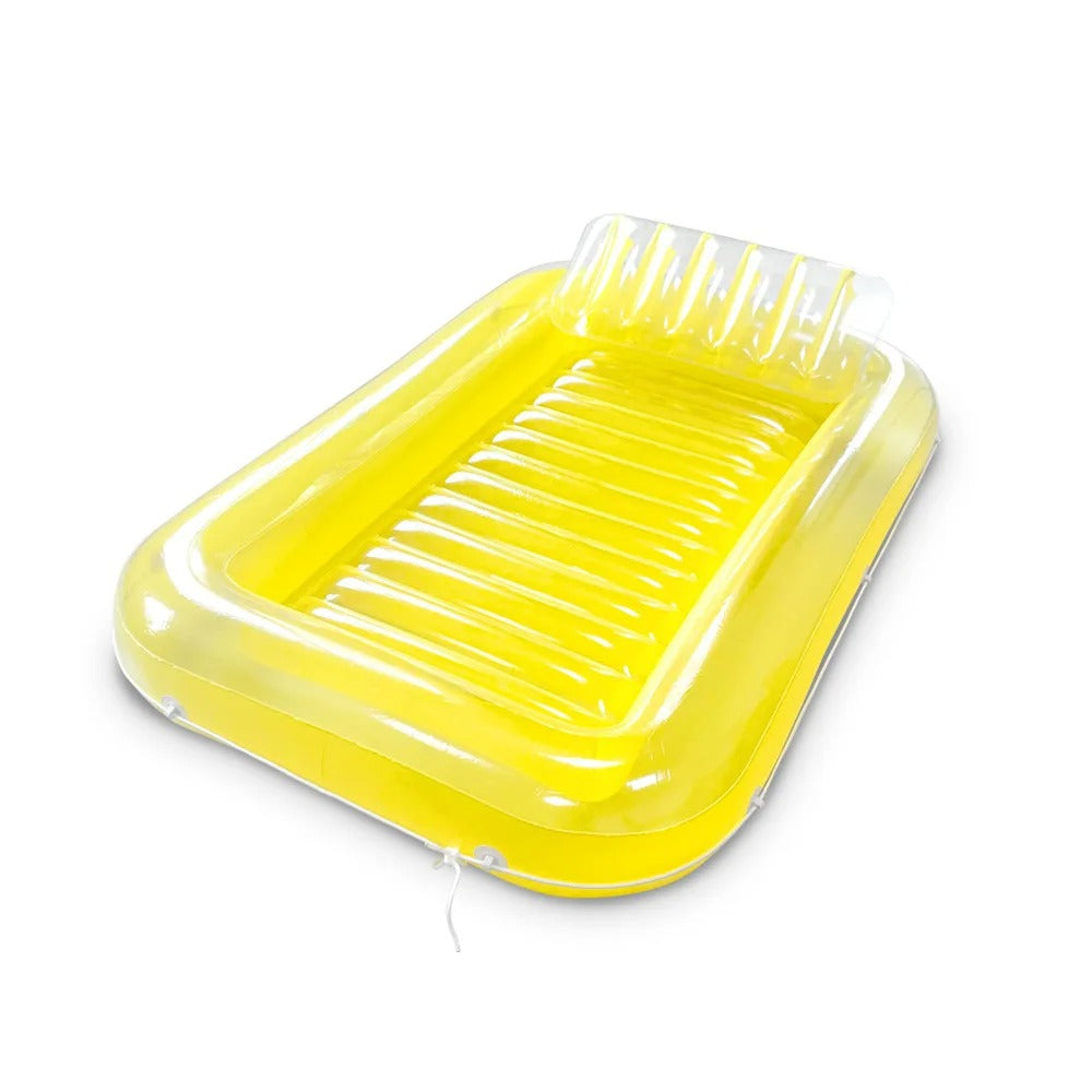Inflatable Lounger with Headrest and Cup Holders | Kalsten