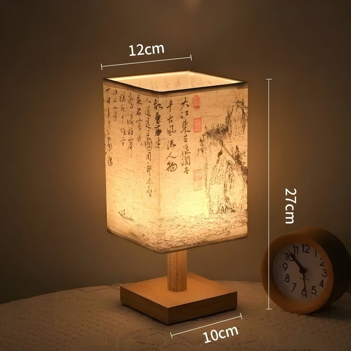 SerenityGlow Lamp - Modern Fabric LED Chinese Style Table Lamp | Kalsten