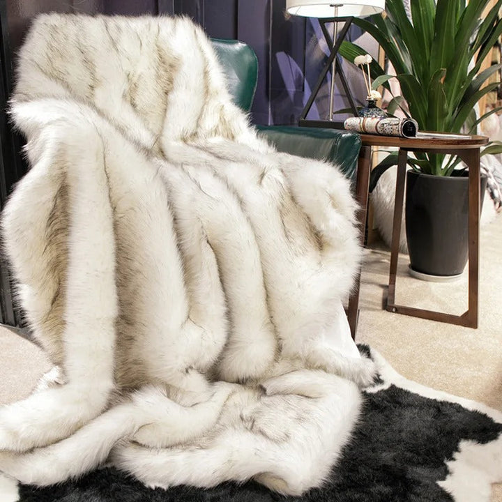 Kalsten | Soft and Plush Blanket Winter Pattern Comfort with Delicate Fur