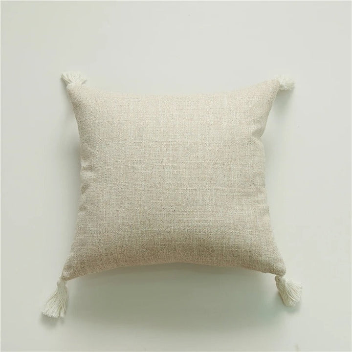 ImperialRest Cushion Cover - Elegant Linen Cushion Cover with Playful Tassels for Any Space Kalsten