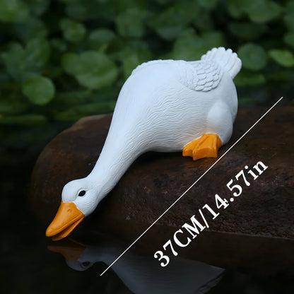 PuddlePals Sculpture – Duck and Goose Figure in Farmhouse Style