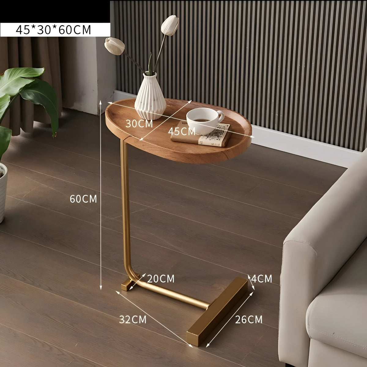 Small Rolling Coffee Table – Stylish & Versatile | Compact for Home, Hotel or Guest Room | Skanto