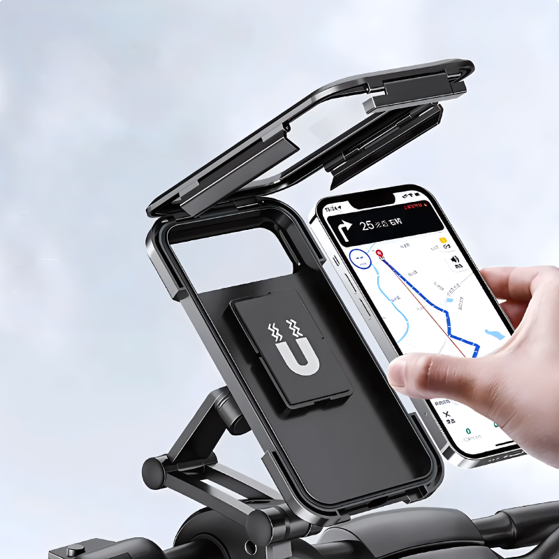 SafeRide Waterproof Phone Holder – 360° Rotatable for Bicycle and Rainy Weather