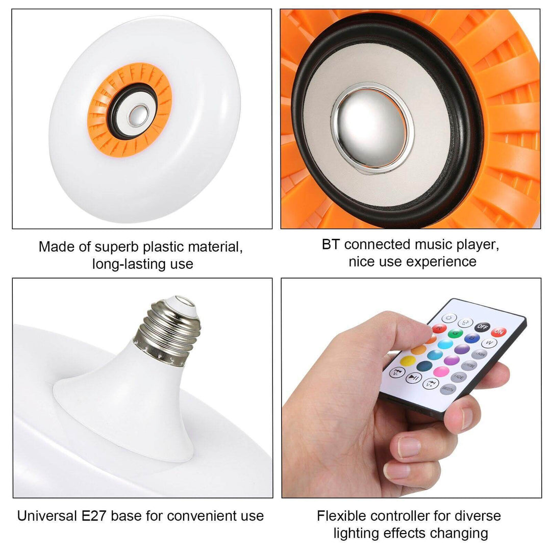 Modern LED Ceiling Bluetooth Music Light Bulb Lamp | Kalsten