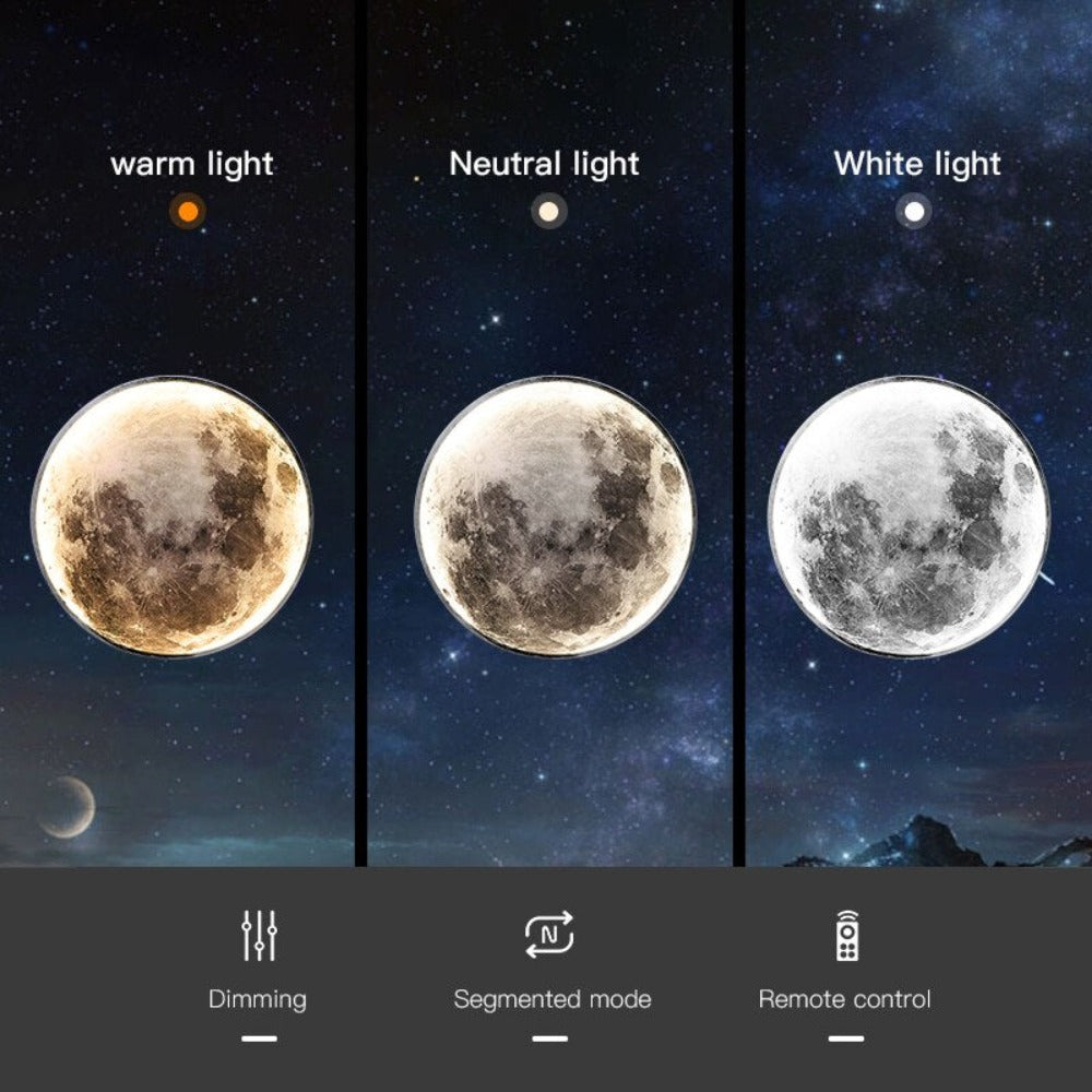 Kalsten | 3D LED Moon or Earth Ceiling or Wall Light