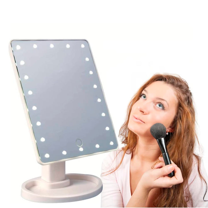 Makeup mirror with LED light and touch screen | Kalsten
