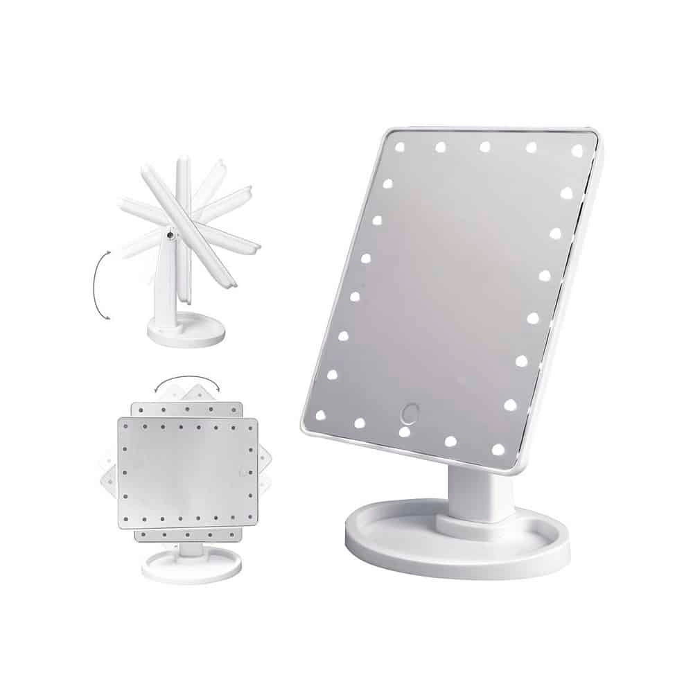 Makeup mirror with LED light and touch screen | Kalsten